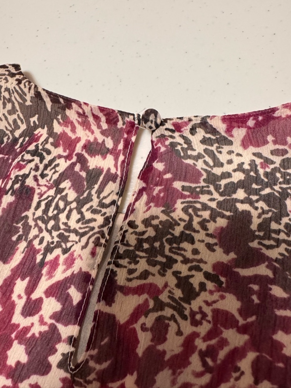 Express Printed Peplum Blouse - Pink & Black - Picture 4 of 4